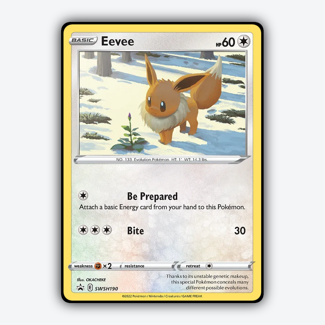 Eevee #190 - SWSH Black Star Promos Set - Card Rug