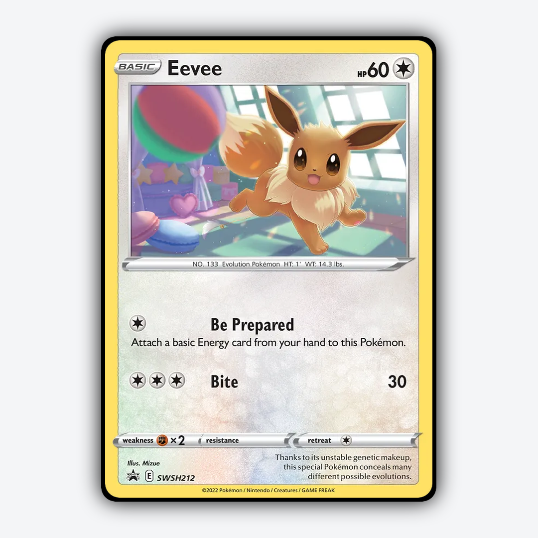 Eevee #212 - SWSH Black Star Promos Set - Card Rug