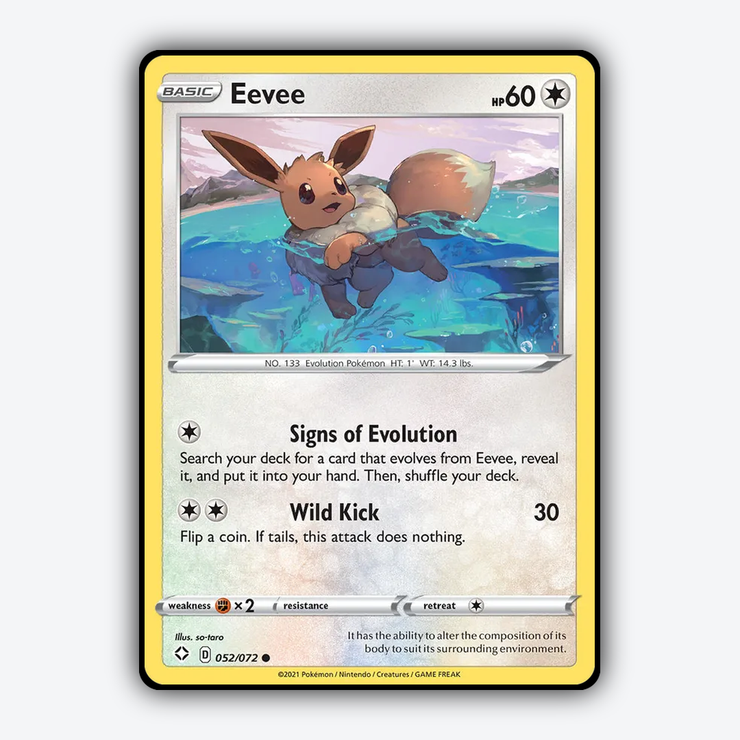 Eevee 052/72 - Shining Fates Set - Card Rug