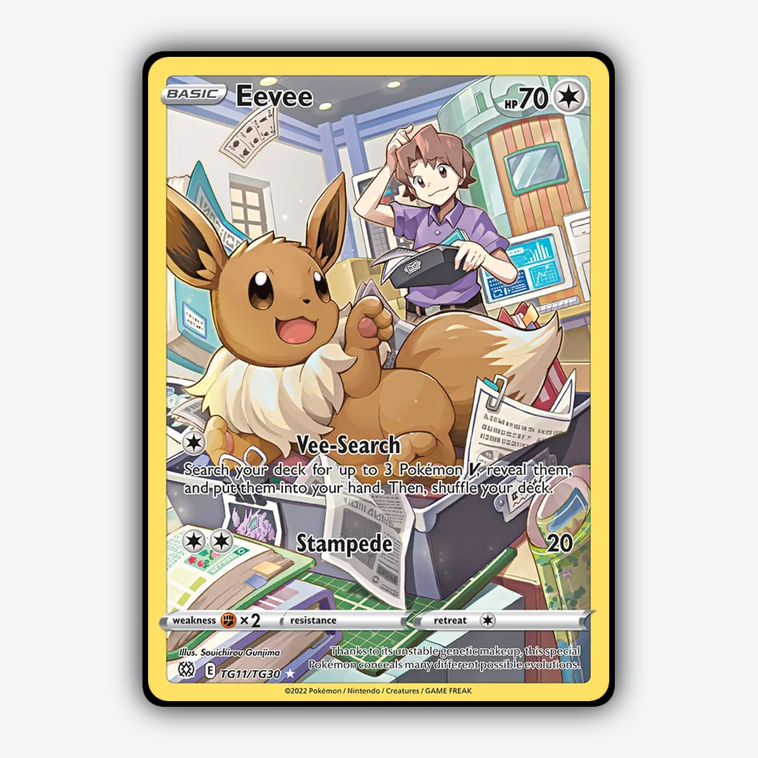 Eevee TG011/30 - TG011/30 Brilliant Stars Trainer Gallery Set - Card Rug