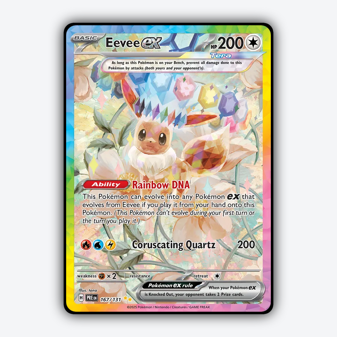 Eevee ex #167 - Prismatic Evolutions Set - Card Rug