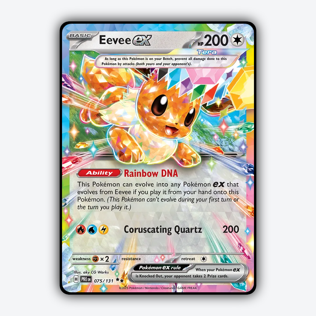 Eevee ex #75 - Prismatic Evolutions Set - Card Rug