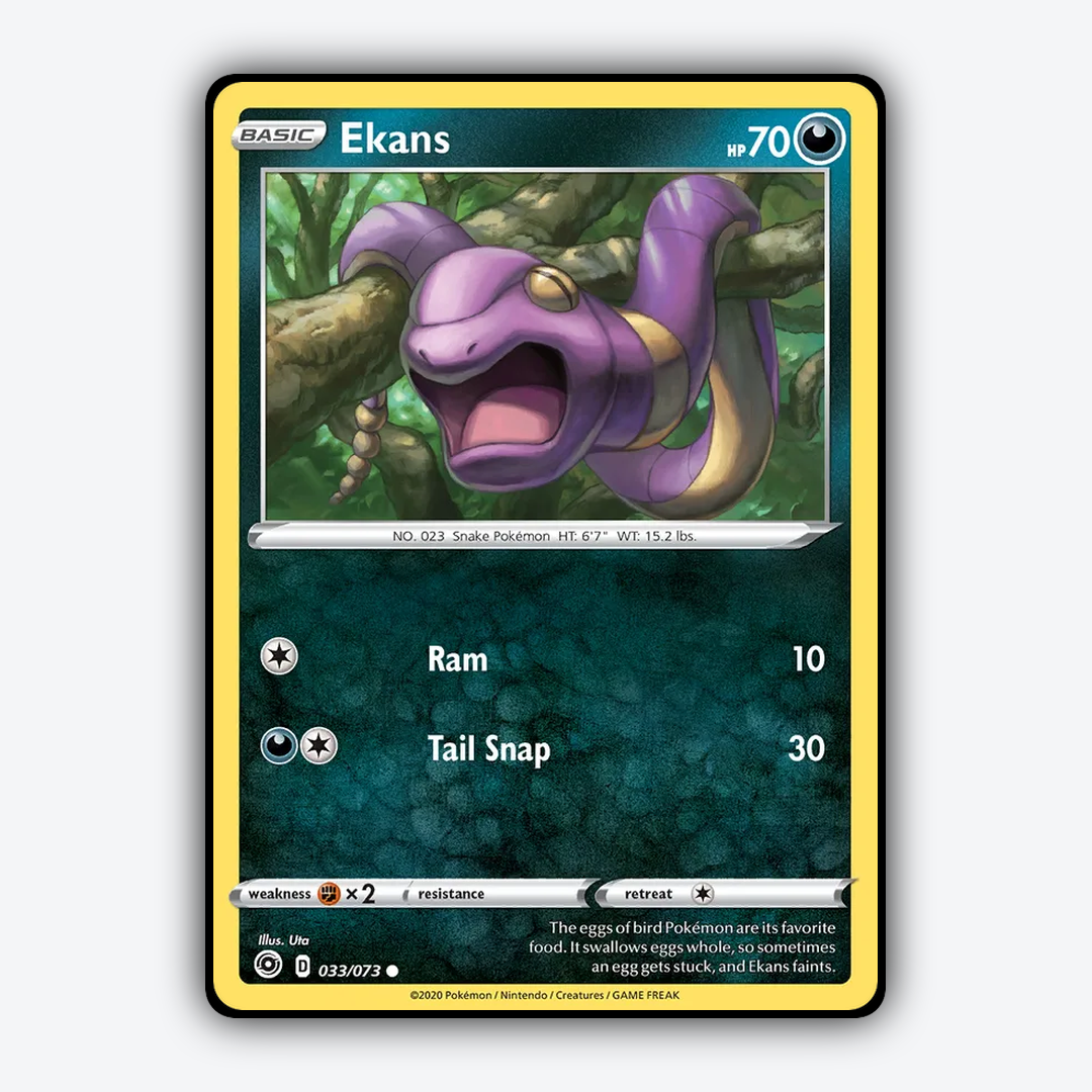 Ekans 033/73 - Champion's Path Set - Card Rug