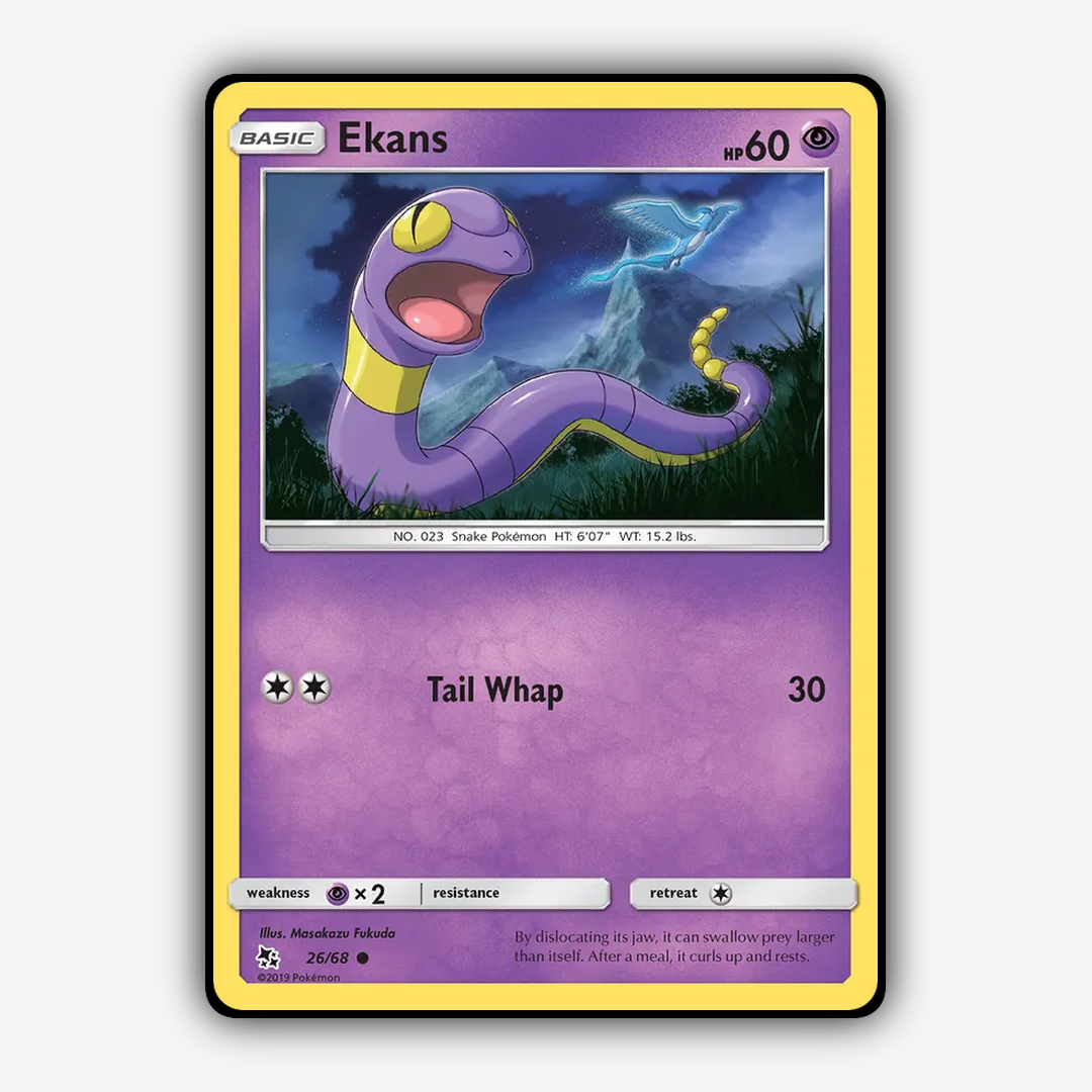 Ekans 026/68 - Hidden Fates Set - Card Rug