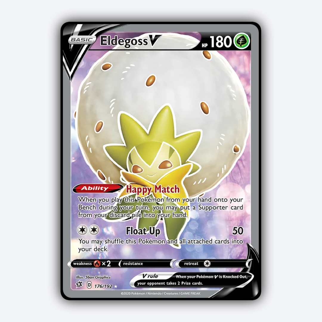 Eldegoss V 176/192 - Rebel Clash Set - Card Rug