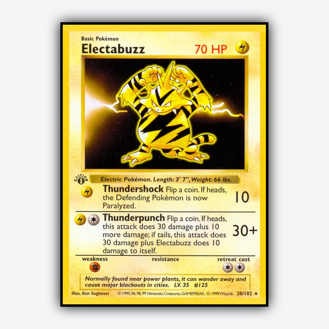 Electabuzz #20 - Base Set - Card Rug