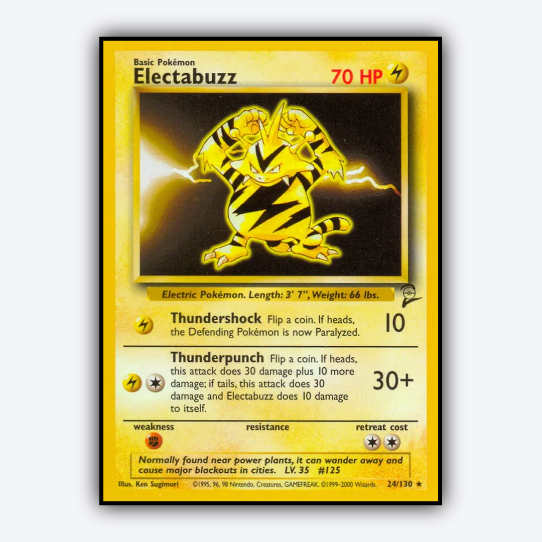 Electabuzz 024/130 - Base Set 2 Set - Card Rug
