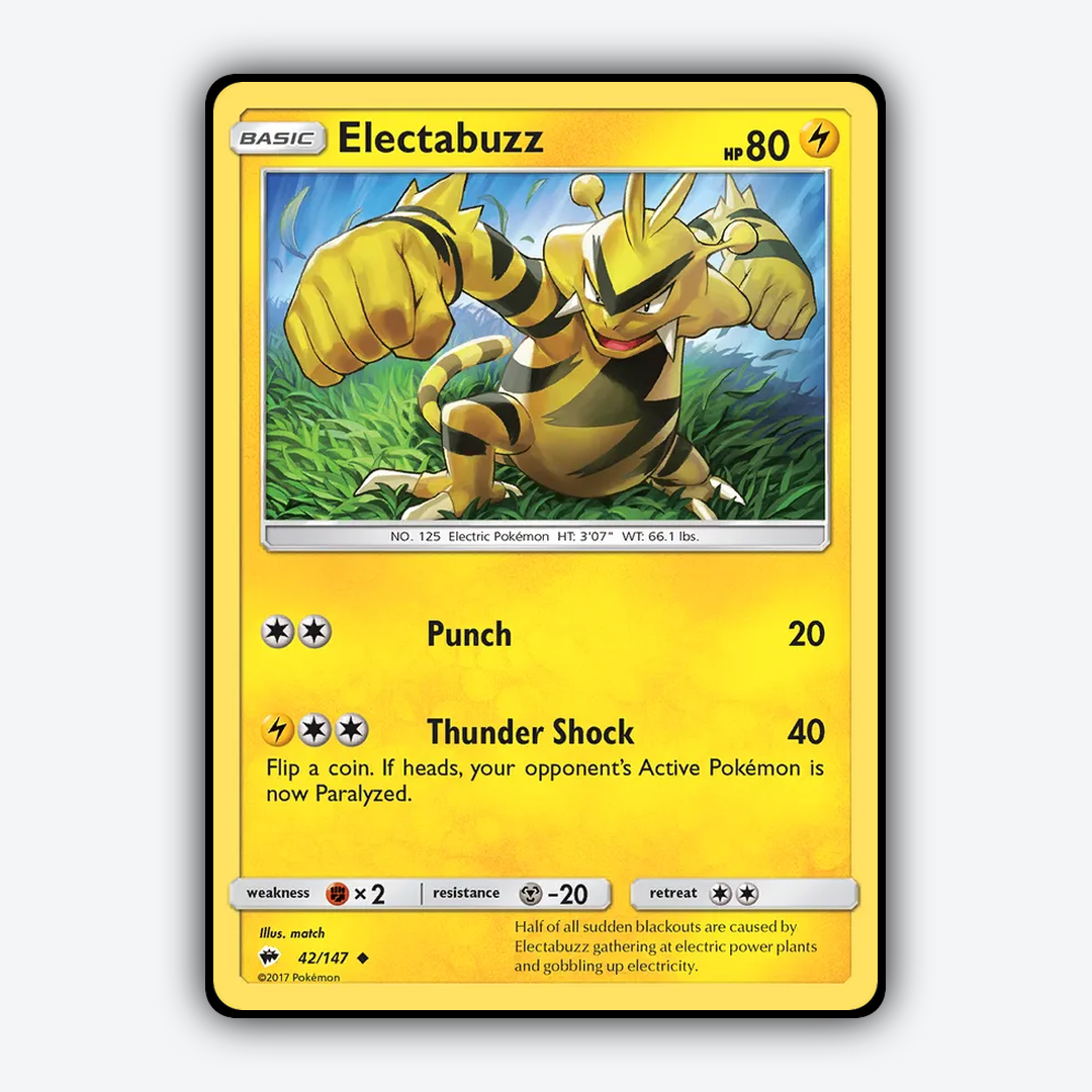 Electabuzz 042/147 - Burning Shadows Set - Card Rug