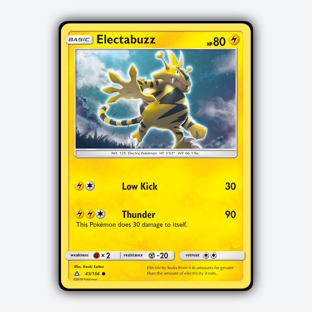 Electabuzz 043/156 - Ultra Prism Set - Card Rug