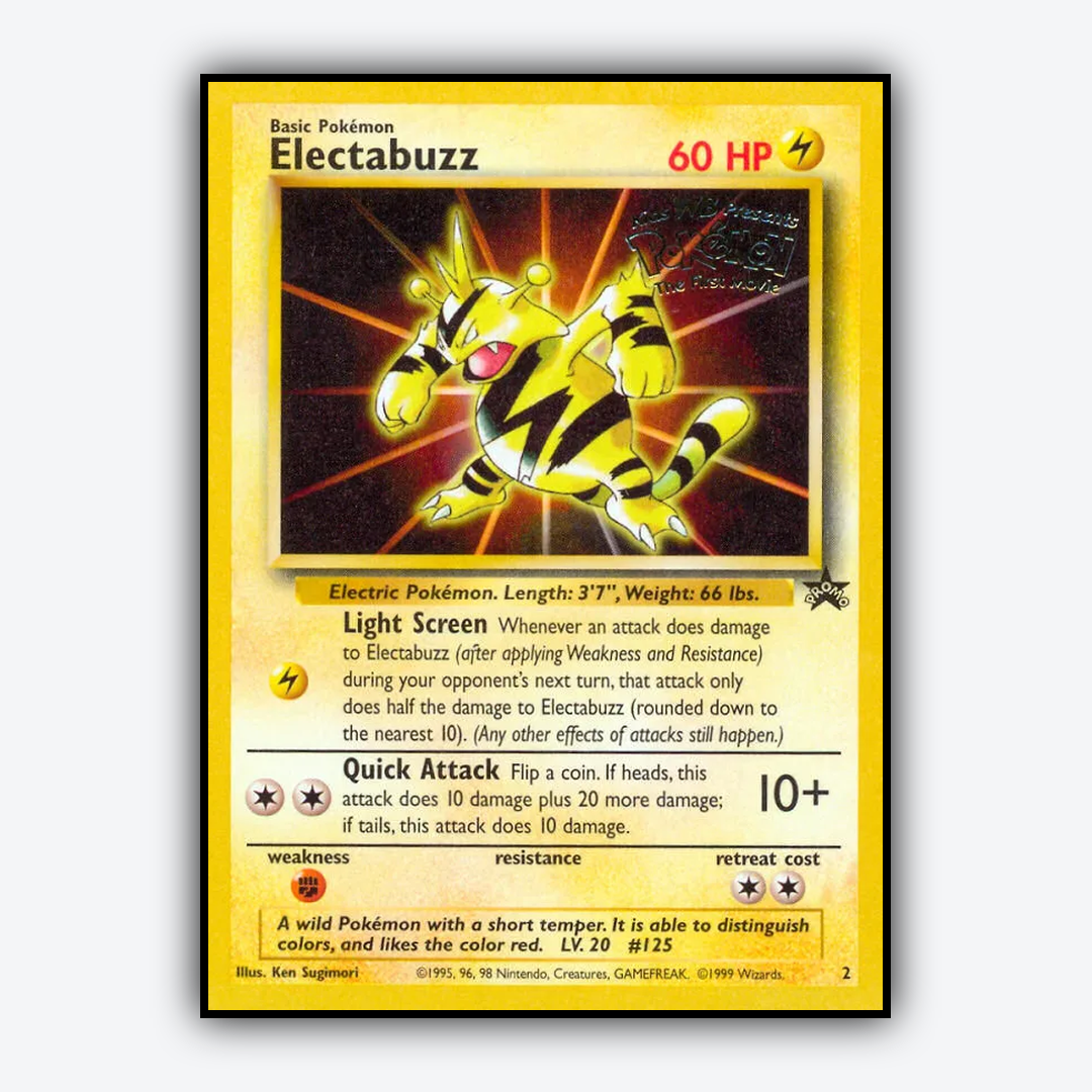 Electabuzz #2 - Wizards Black Star Promos Set - Card Rug