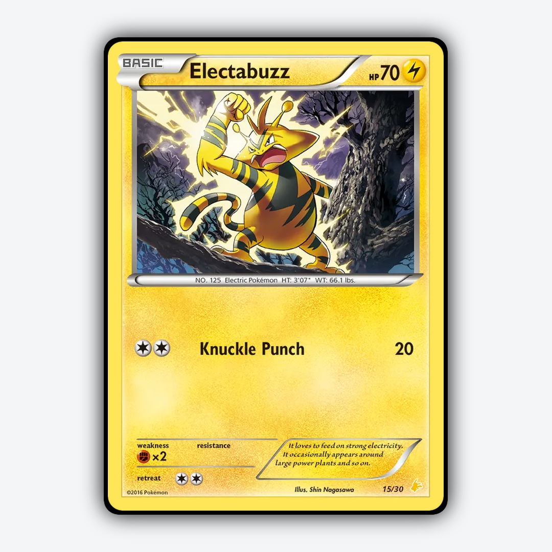 Electabuzz 015/30 - XY Trainer Kit Pikachu Libre Set - Card Rug