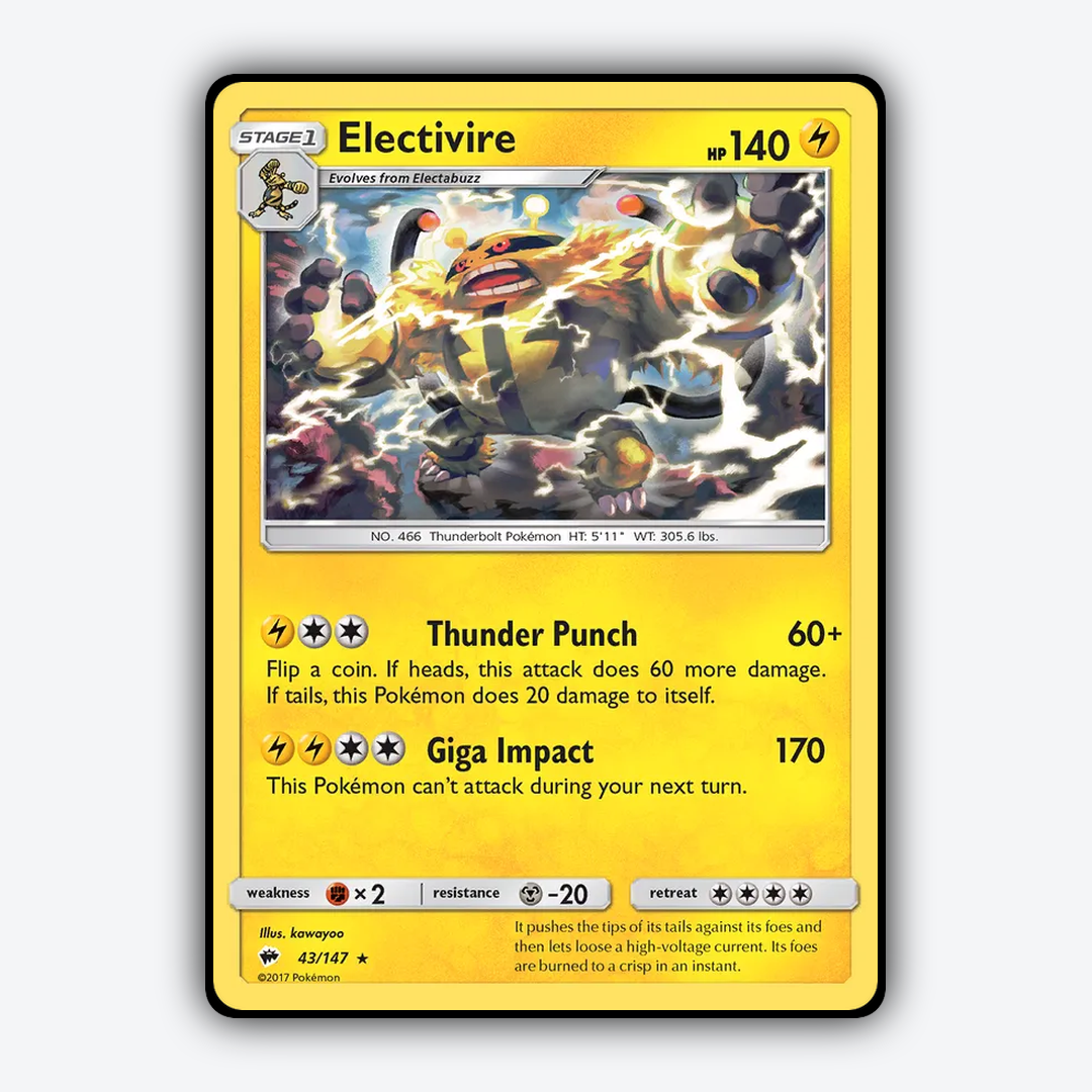 Electivire 043/147 - Burning Shadows Set - Card Rug