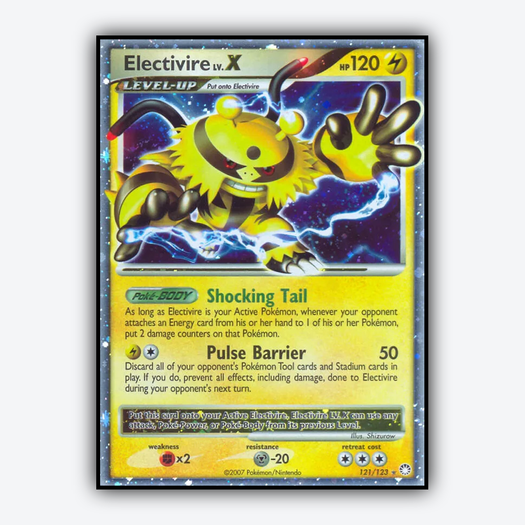 Electivire LV.X 121/123 - Mysterious Treasures Set - Card Rug