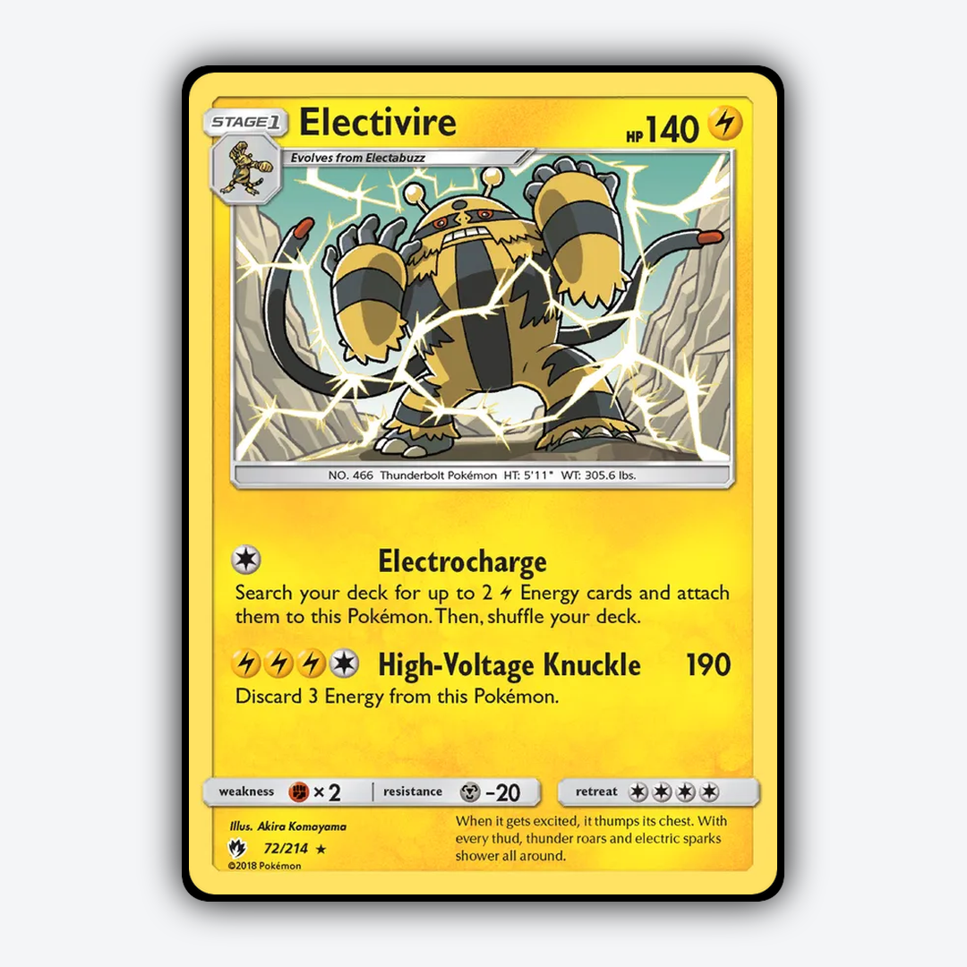 Electivire 072/214 - Lost Thunder Set - Card Rug