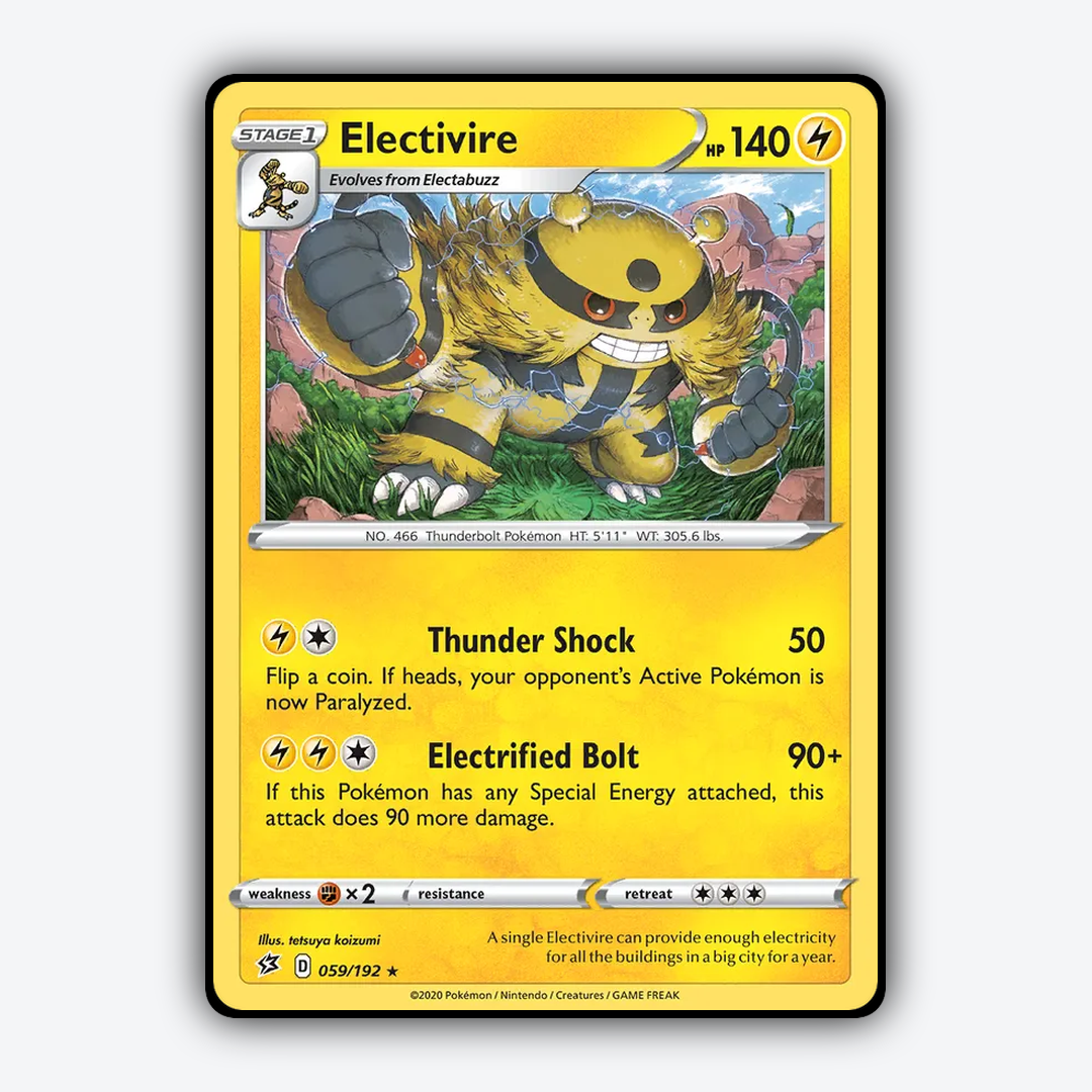 Electivire 059/192 - Rebel Clash Set - Card Rug