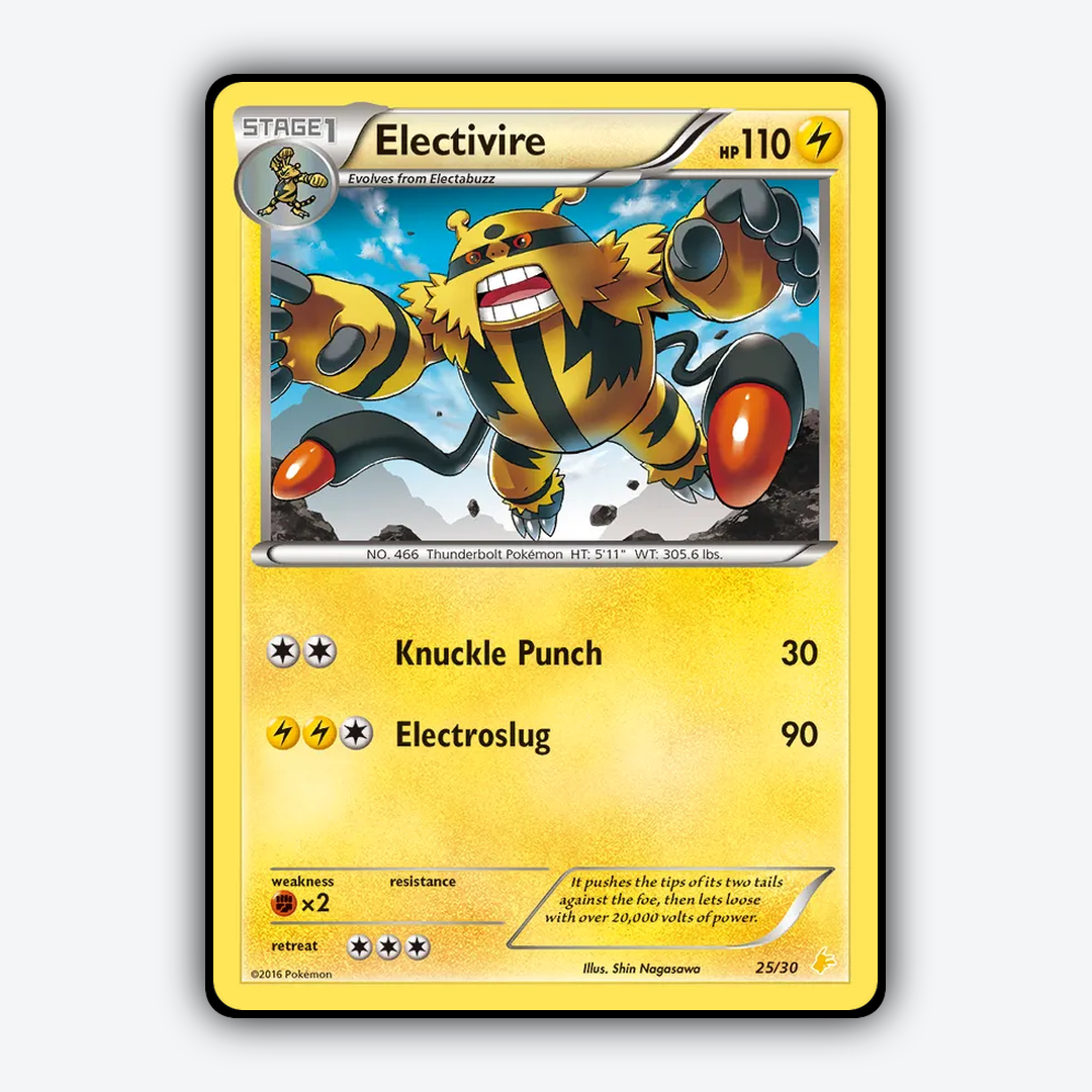 Electivire 025/30 - XY Trainer Kit Pikachu Libre Set - Card Rug