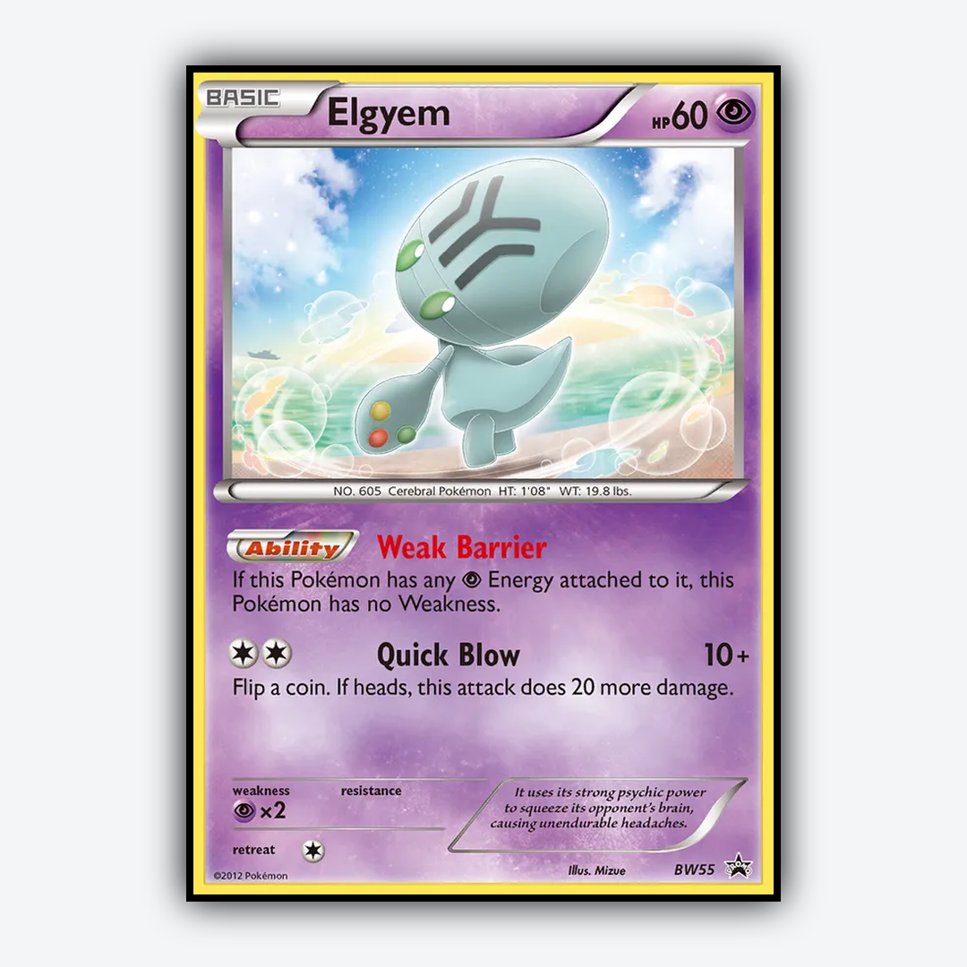 Elgyem #55 - BW Black Star Promos Set - Card Rug