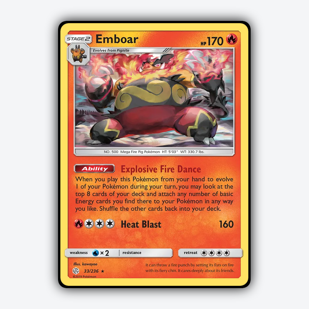 Emboar 033/236 - Cosmic Eclipse Set - Card Rug