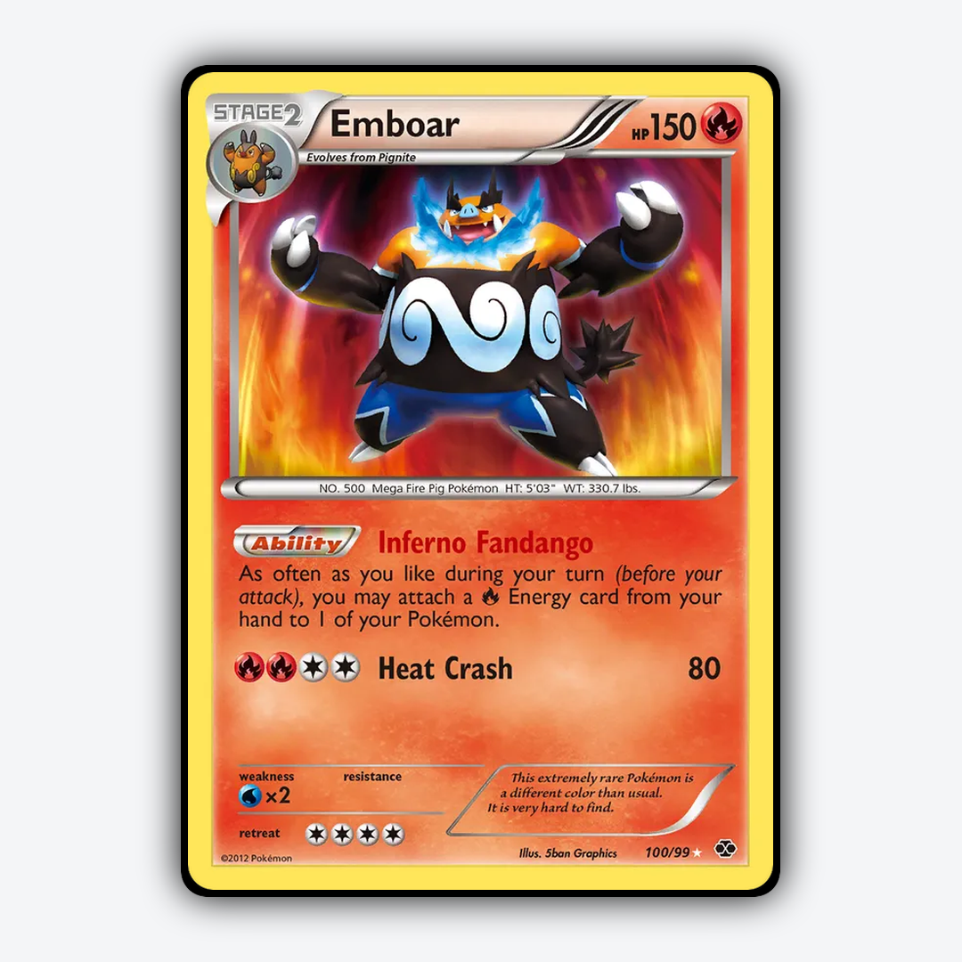 Emboar 100/99 - Next Destinies Set - Card Rug