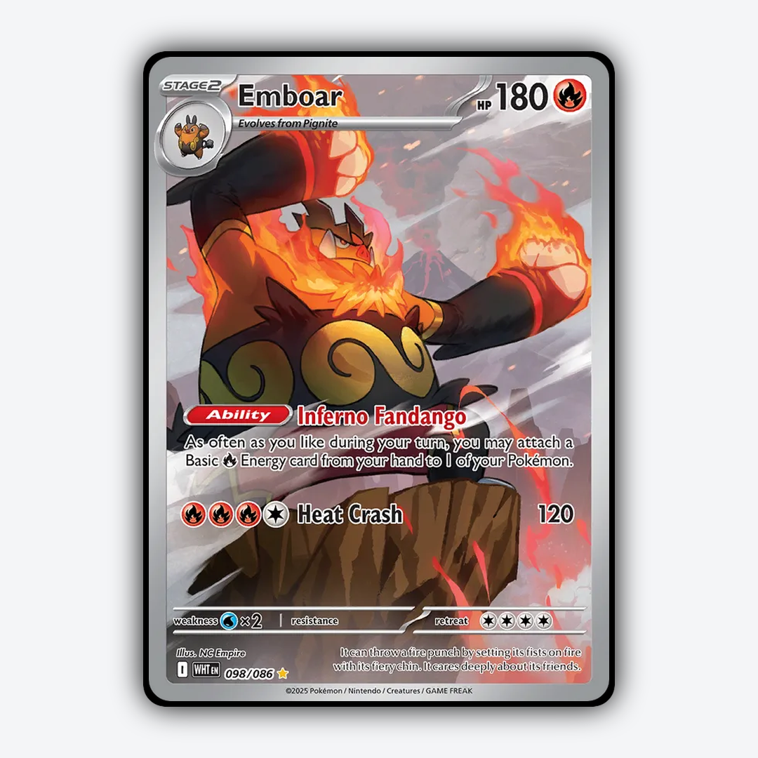 Emboar #98 - White Flare Set - Card Rug
