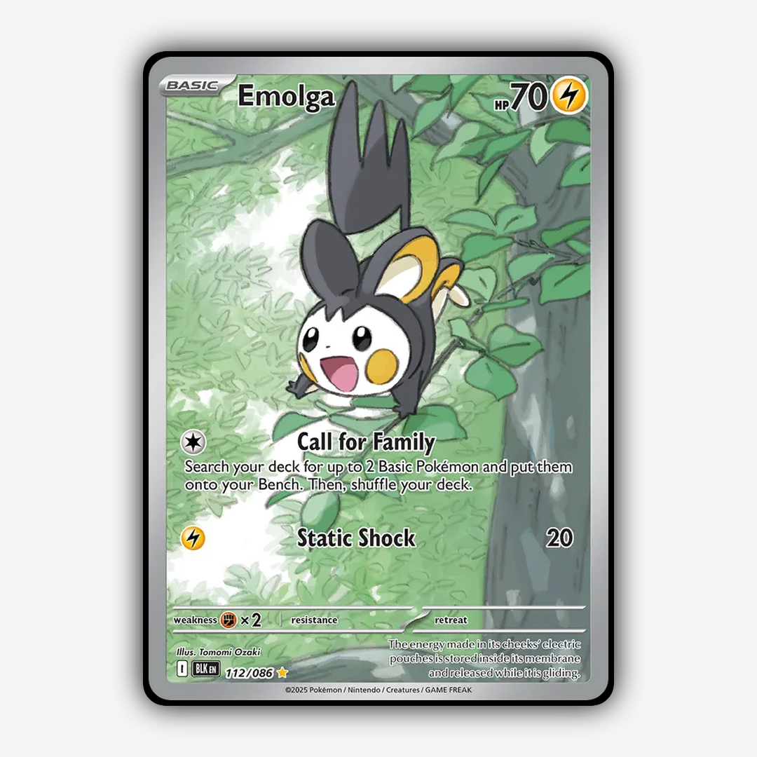 Emolga #112 - Black Bolt Set - Card Rug