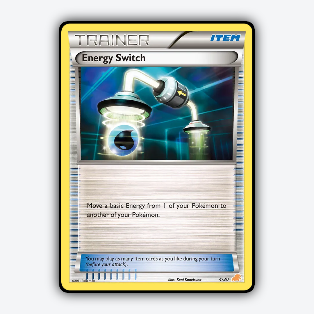 Energy Switch 004/30 - Black & White Trainer Kit Excadrill Set - Card Rug