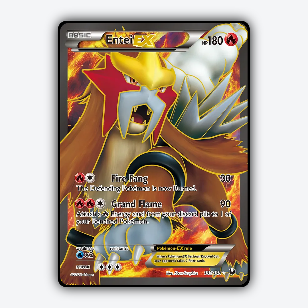 Entei-EX 103/108 - Dark Explorers Set - Card Rug
