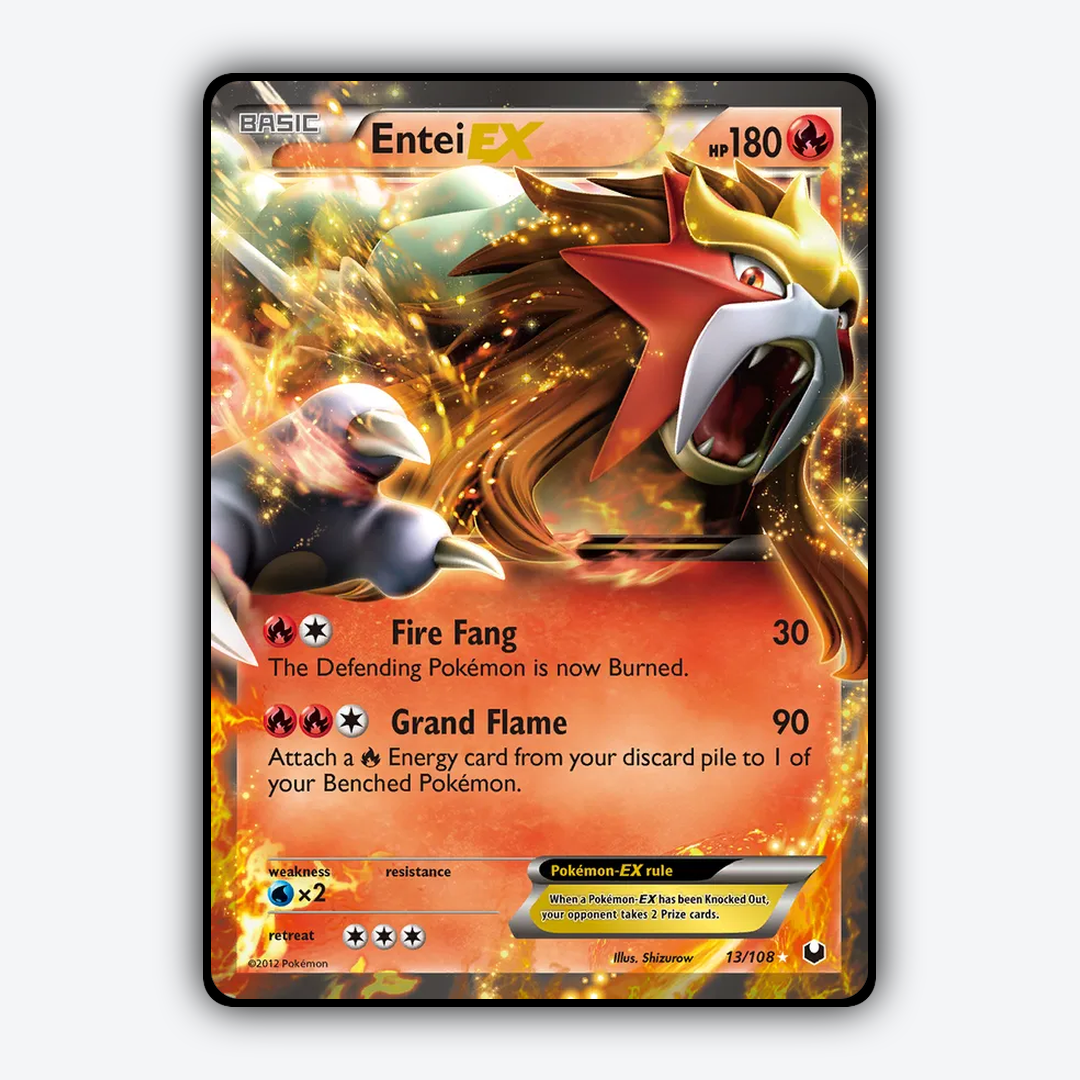 Entei-EX 013/108 - Dark Explorers Set - Card Rug