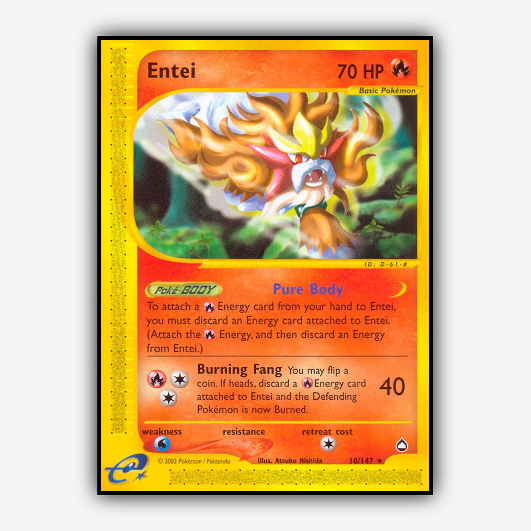 Entei 010/147 - Aquapolis Set - Card Rug