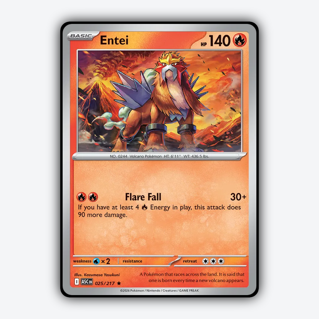 Entei 025/217 - Ascended Heroes Set - Card Rug