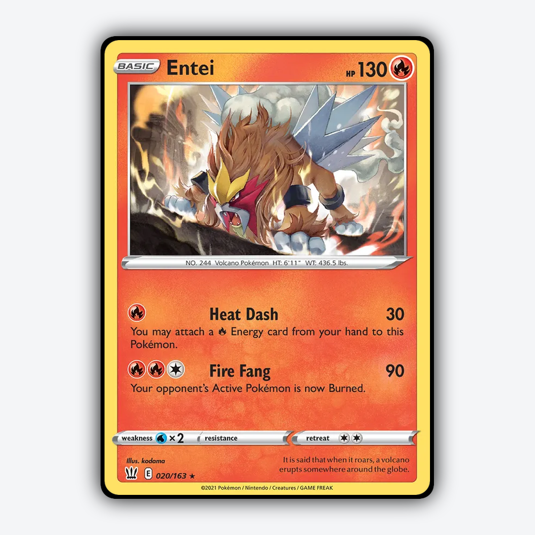 Entei 020/163 - Battle Styles Set - Card Rug
