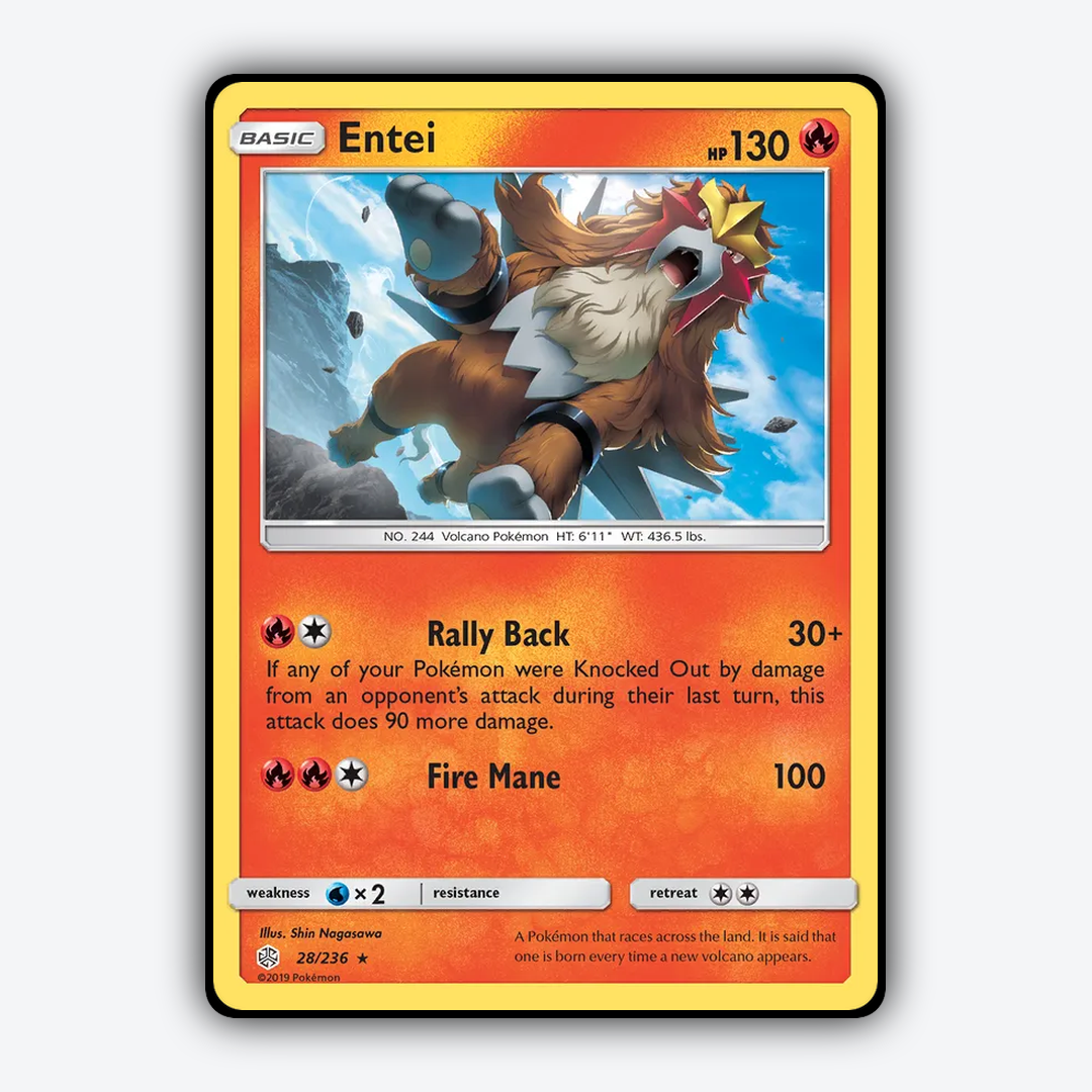 Entei 028/236 - Cosmic Eclipse Set - Card Rug