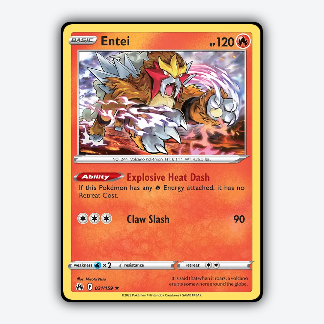 Entei 021/159 - Crown Zenith Set - Card Rug