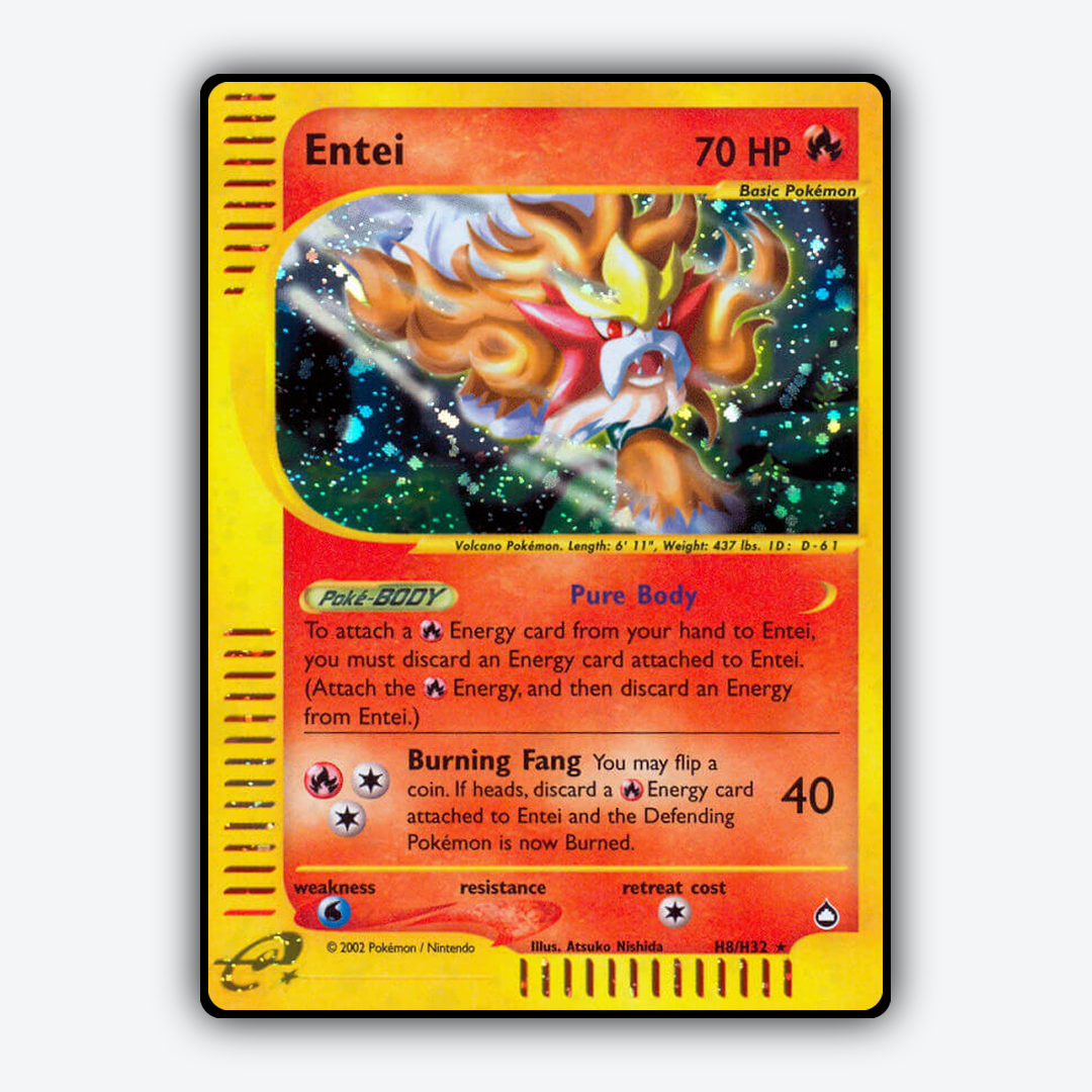 Entei H008/147 - H008/147 Aquapolis Set - Card Rug