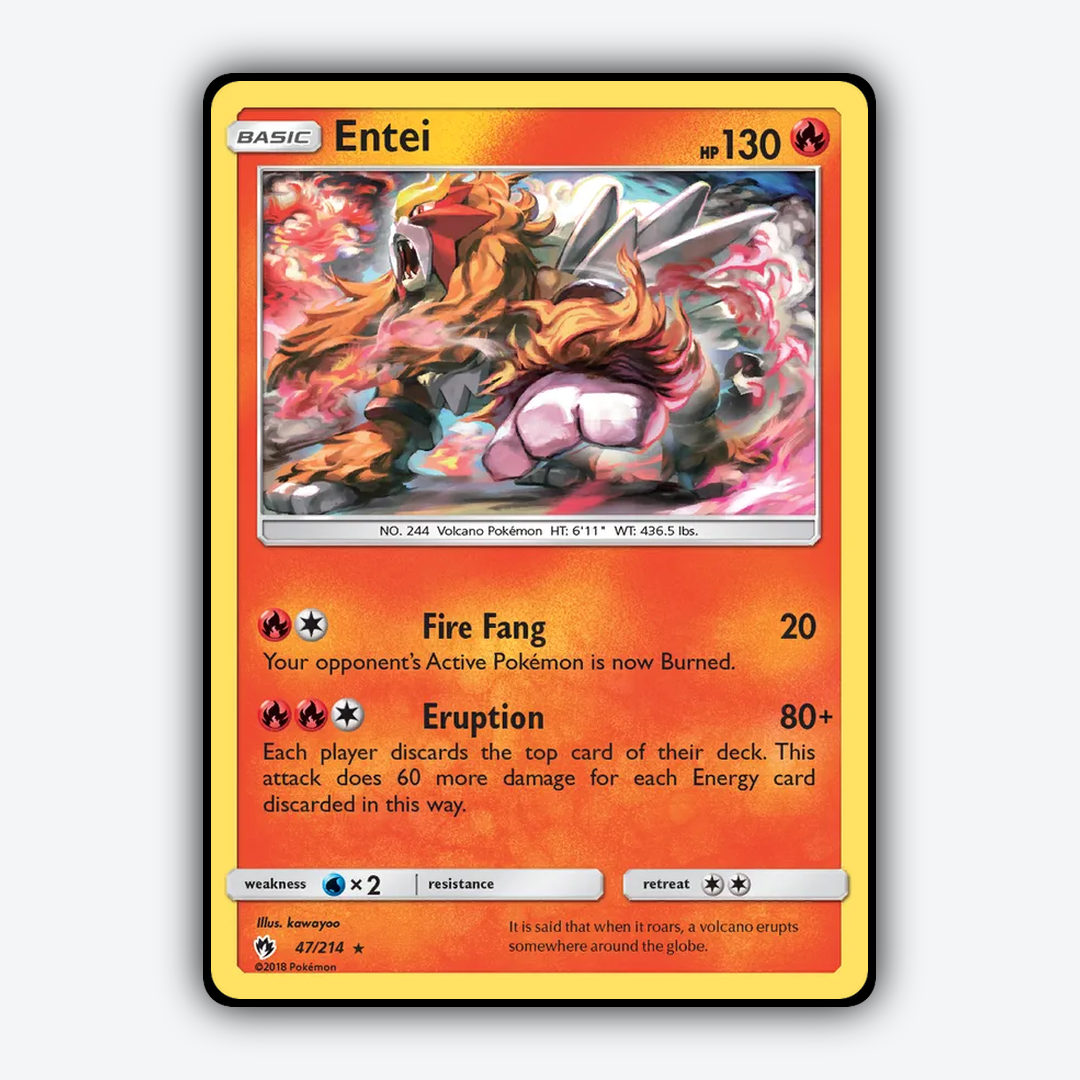 Entei 047/214 - Lost Thunder Set - Card Rug