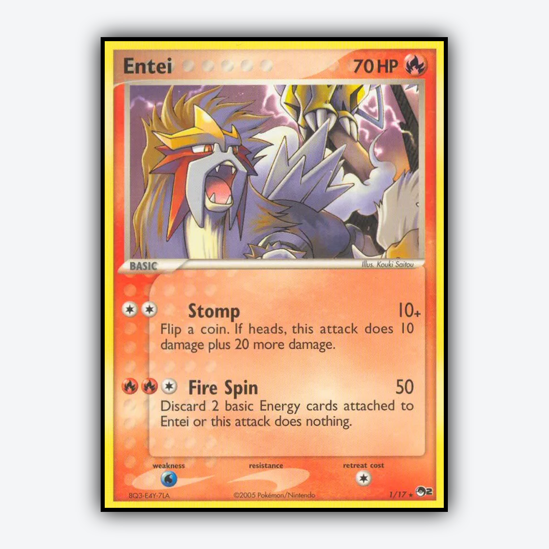 Entei 001/17 - POP Series 2 Set - Card Rug