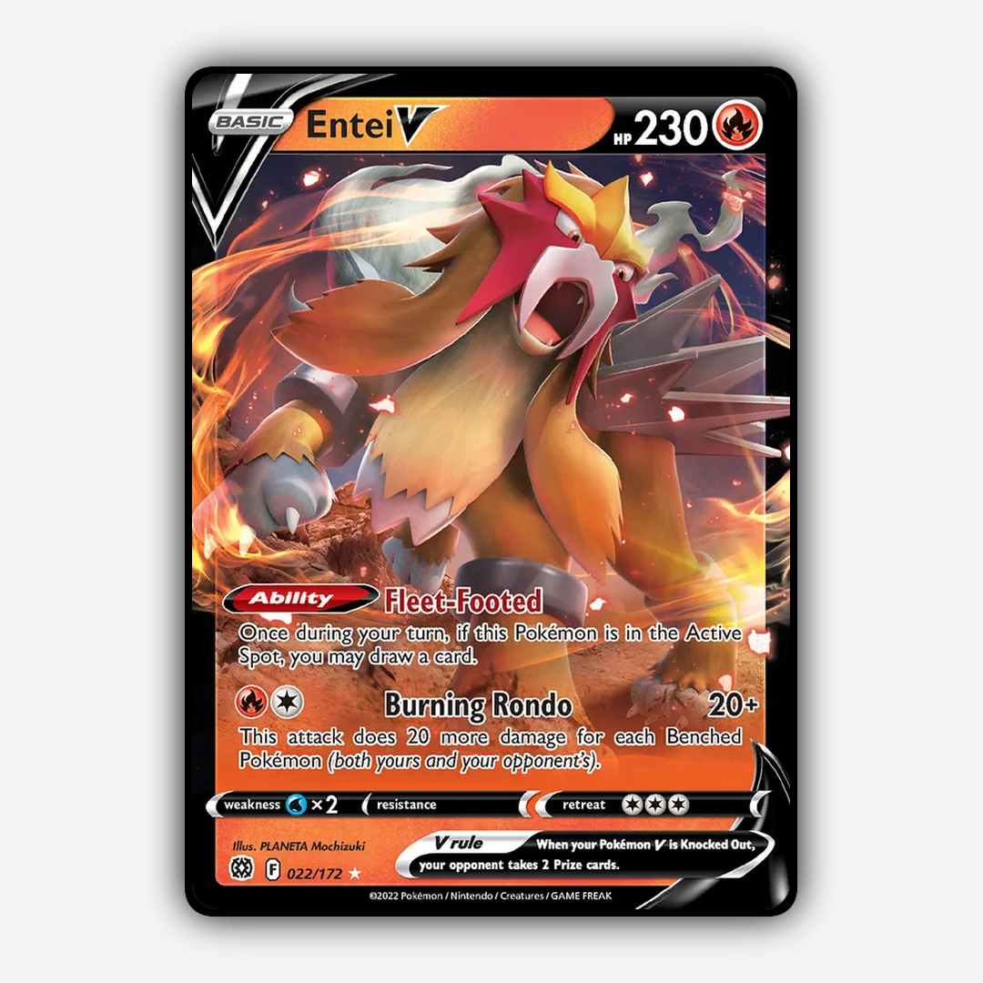 Entei V 022/172 - Brilliant Stars Set - Card Rug
