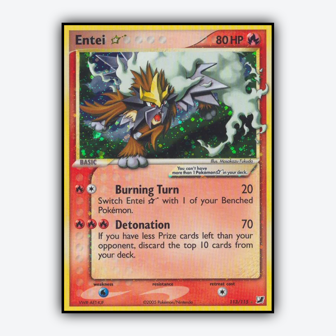 Entei ★ 113/115 - Unseen Forces Set - Card Rug