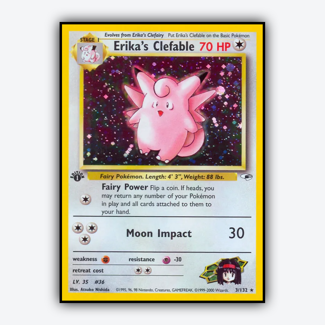 Erika's Clefable 003/132 - Gym Heroes Set - Card Rug
