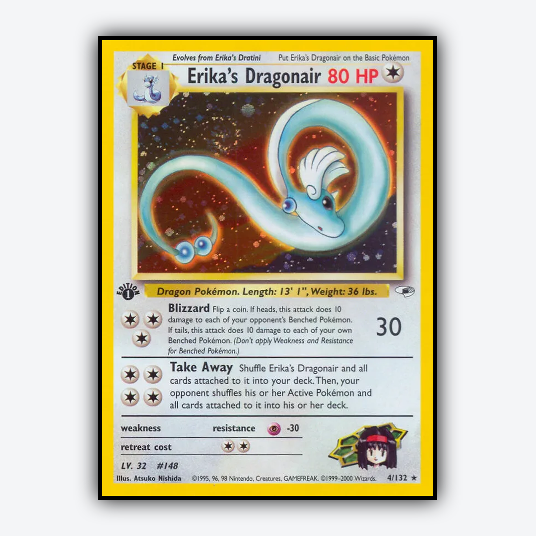 Erika's Dragonair 004/132 - Gym Heroes Set - Card Rug