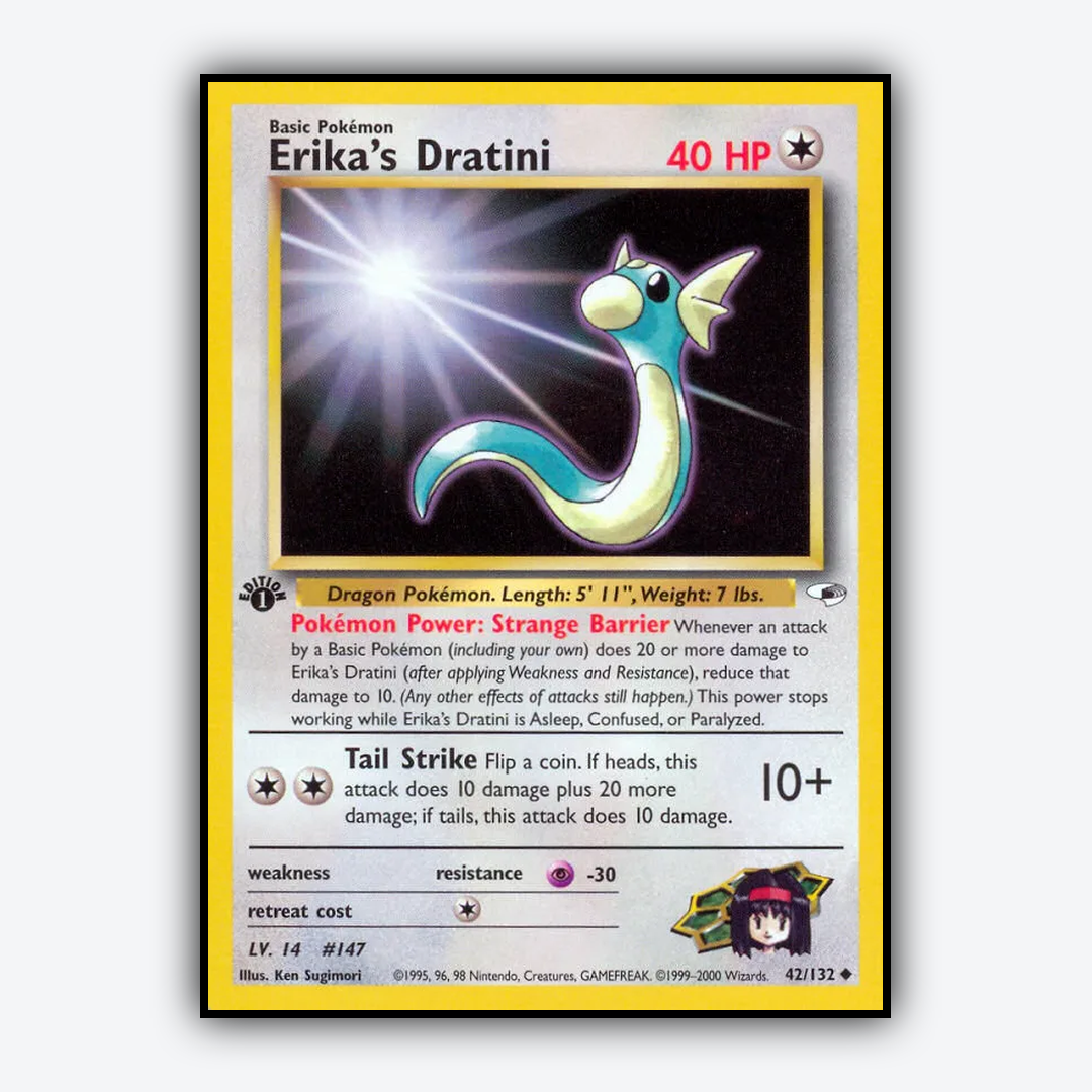 Erika's Dratini 042/132 - Gym Heroes Set - Card Rug