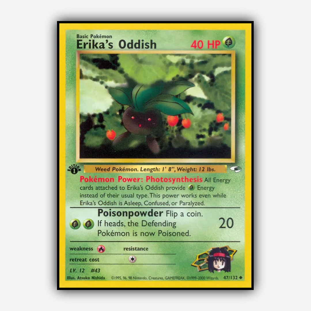 Erika's Oddish 047/132 - Gym Heroes Set - Card Rug