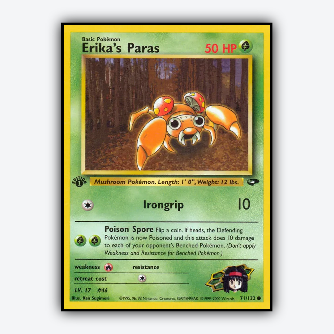 Erika's Paras 071/132 - Gym Challenge Set - Card Rug