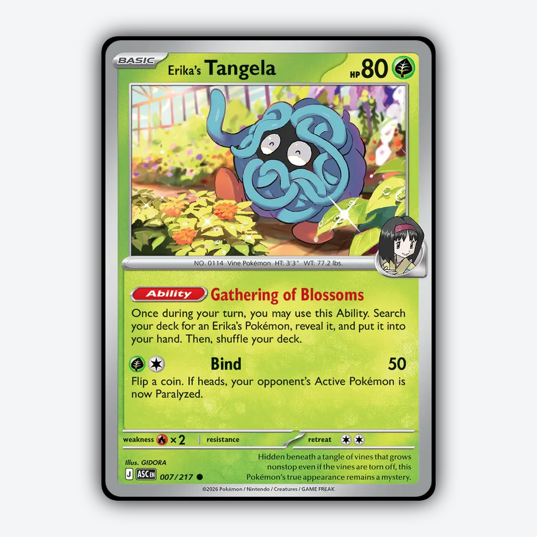 Erika's Tangela 007/217 - Ascended Heroes Set - Card Rug