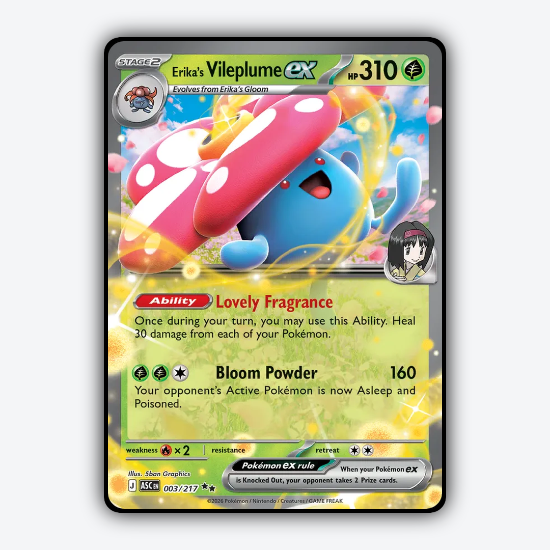 Erika's Vileplume ex 003/217 - Ascended Heroes Set - Card Rug