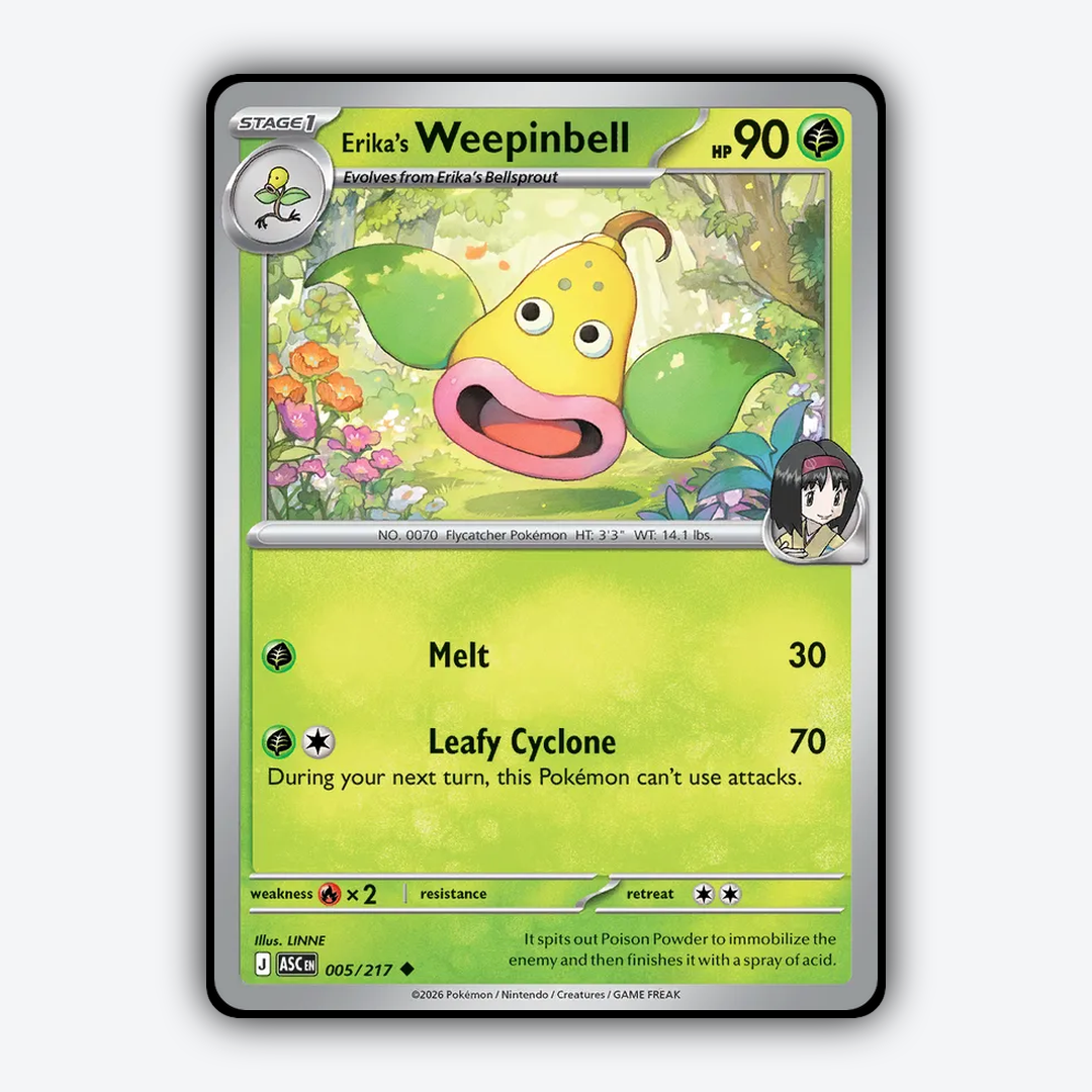 Erika's Weepinbell 005/217 - Ascended Heroes Set - Card Rug