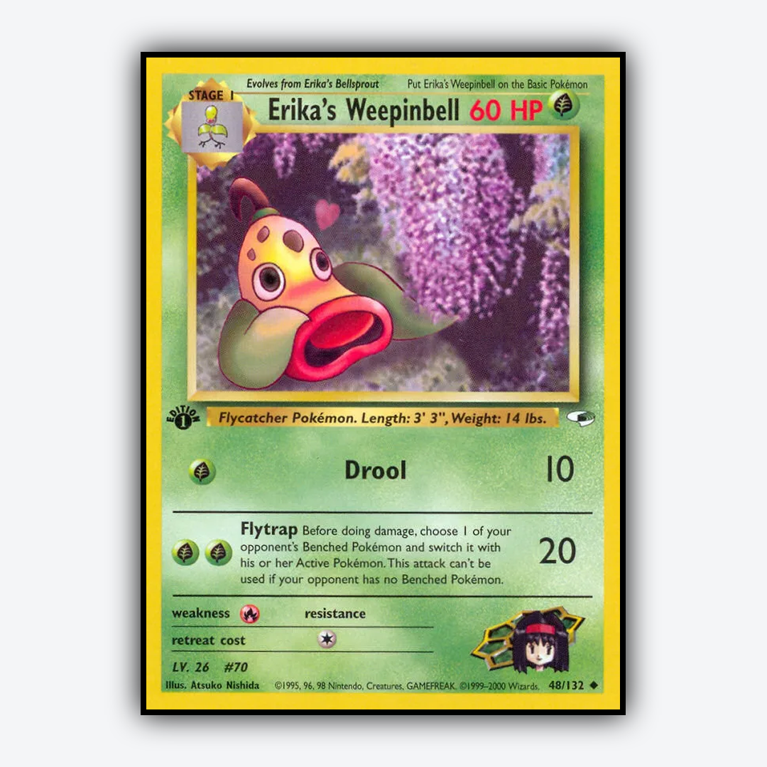 Erika's Weepinbell 048/132 - Gym Heroes Set - Card Rug