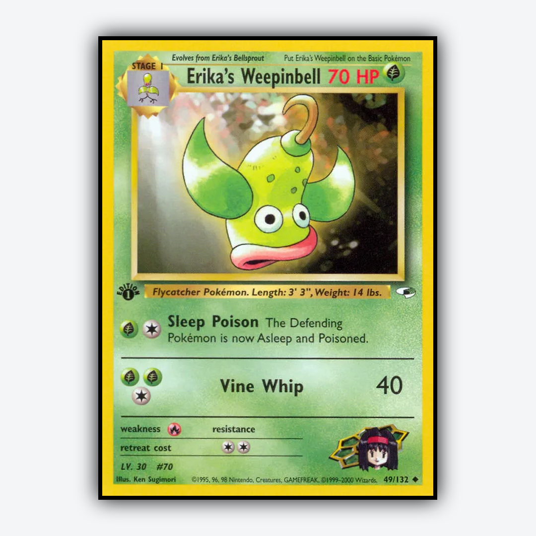 Erika's Weepinbell 049/132 - Gym Heroes Set - Card Rug