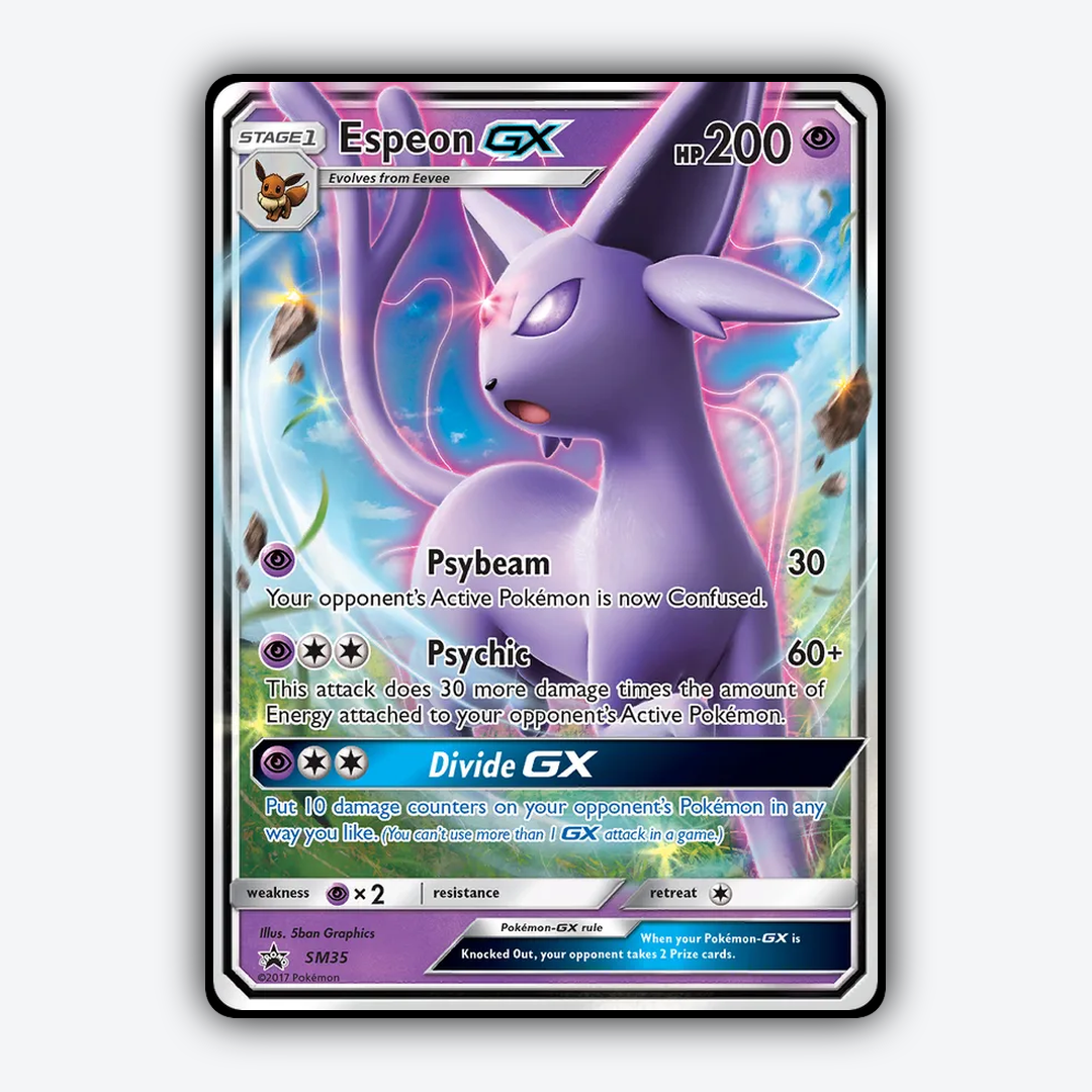 Espeon-GX #35 - SM Black Star Promos Set - Card Rug
