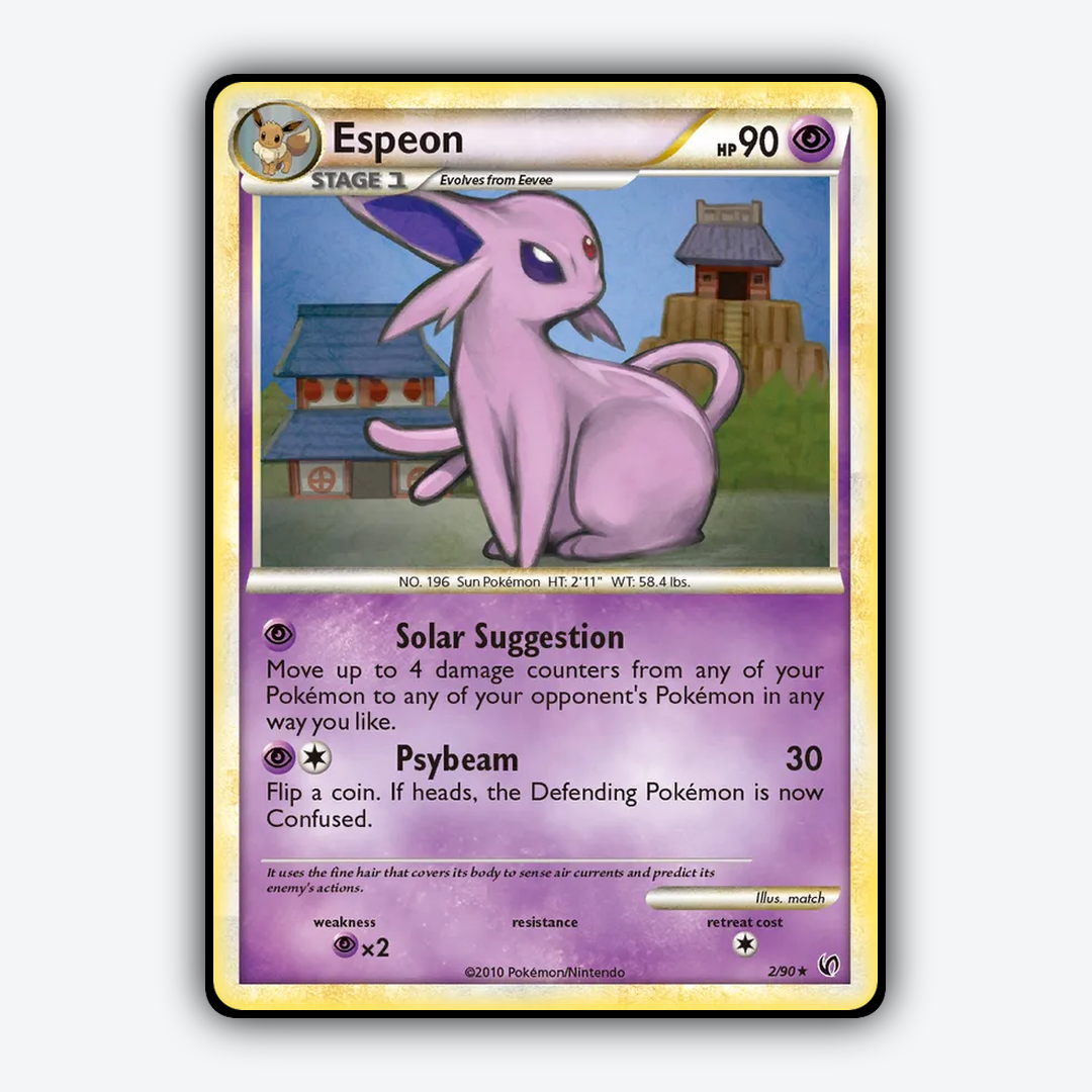 Espeon 002/90 - HS—Undaunted Set - Card Rug